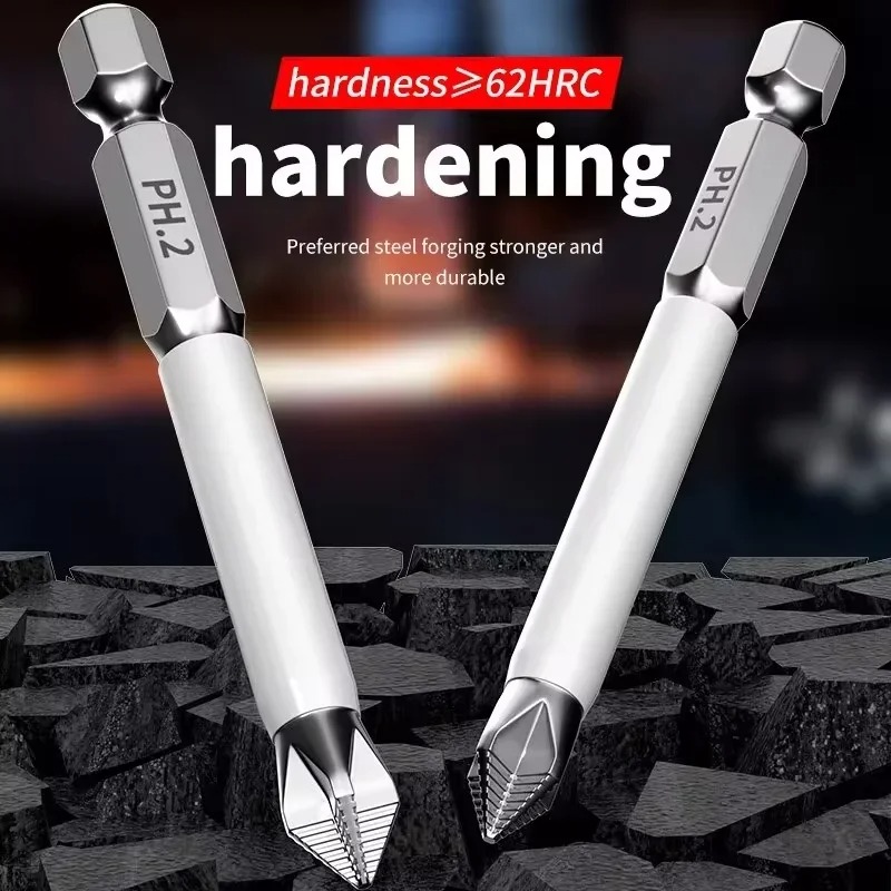 Electric Drill Cross Screwdriver Head, Strong Magnetic Anti-Slip Tool, High Hardness Extended Hexagonal