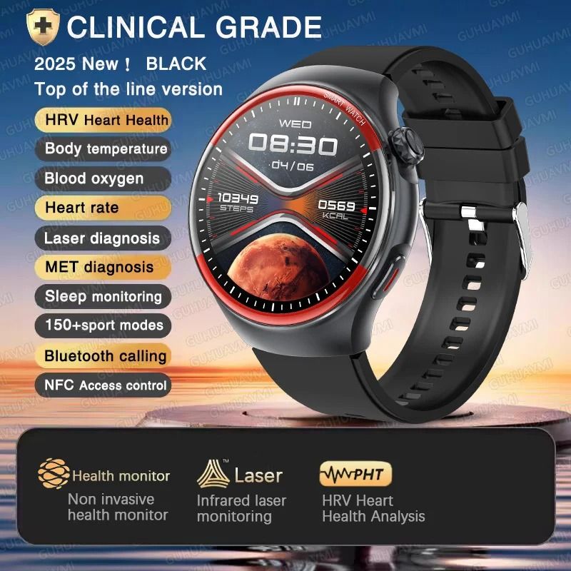 HealthTrack Pro Smart Watch Heart Rate Blood Pressure Bluetooth Call