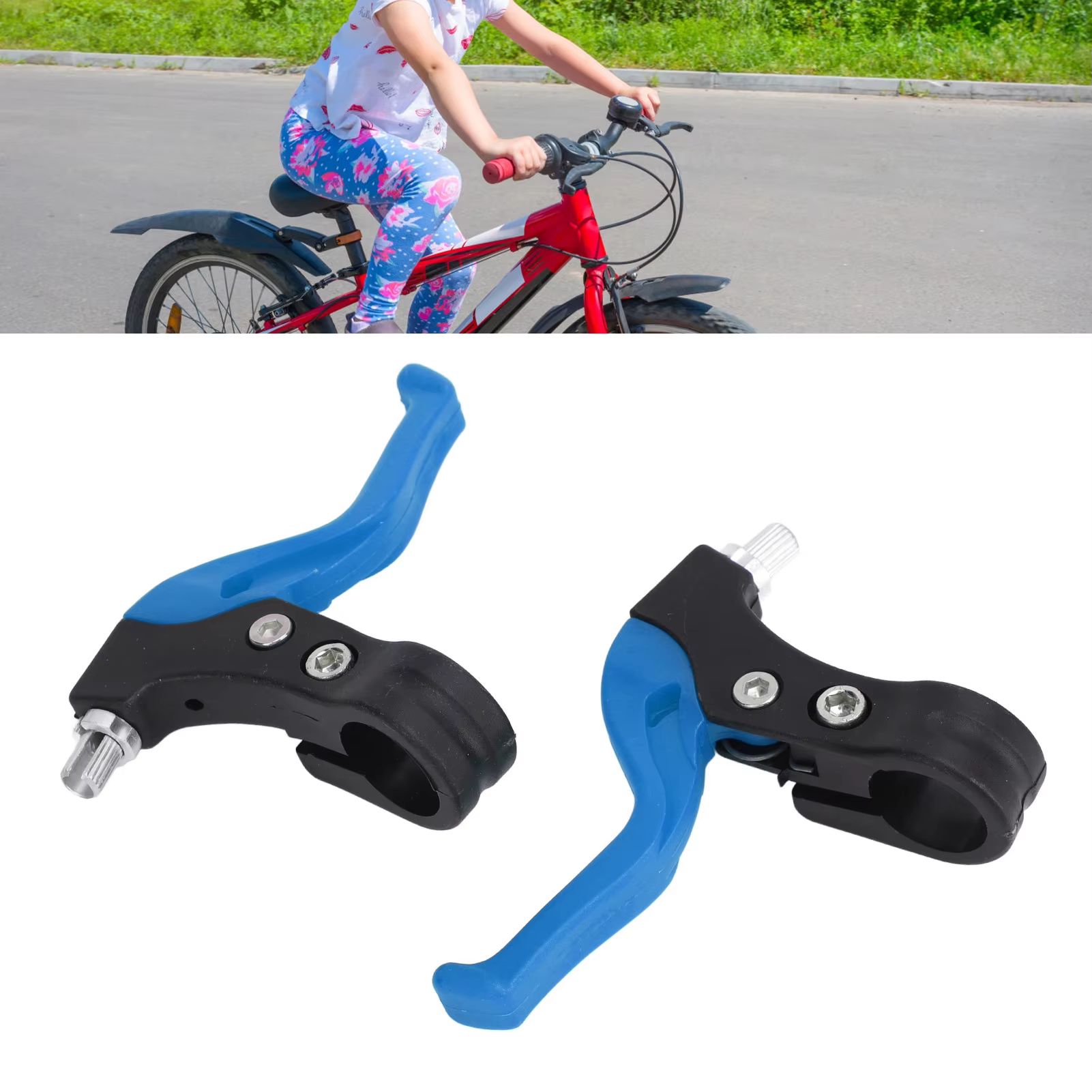 Kids Bicycle Brake Handle Replacement – Universal Nylon Left & Right Bike Brake Levers (1 Pair)