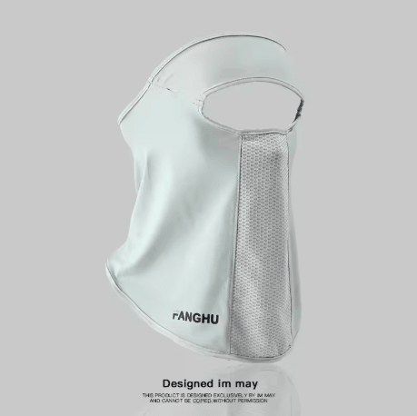 Facial Gini Summer Sports Ear Cord Scarves Mask Neck Protection Anti UV Ice Silk Sunscreen Mask Face Veil with Eyeglass