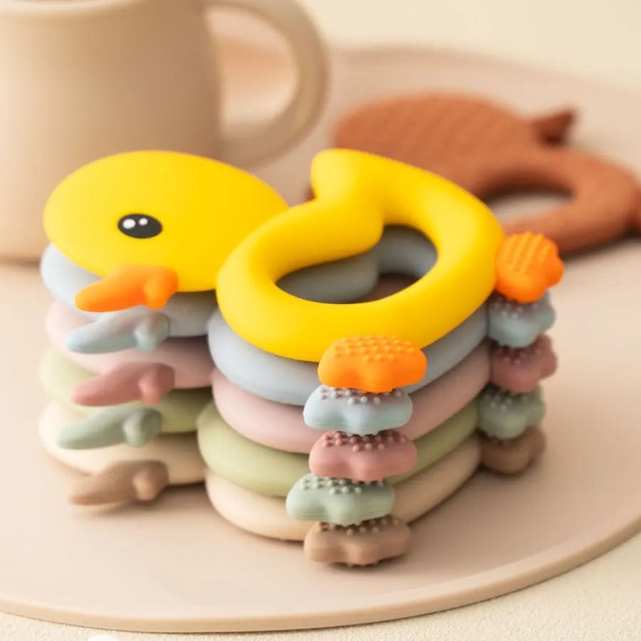 Cartoon Duck Kids Silicone Teether