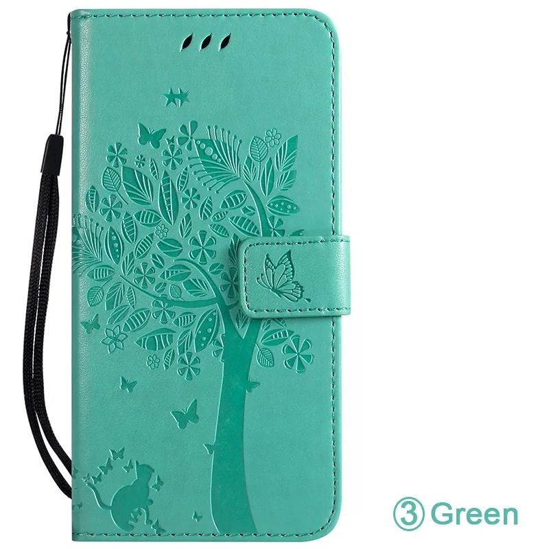 Leather Flip Wallet Phone Case with Card Holder