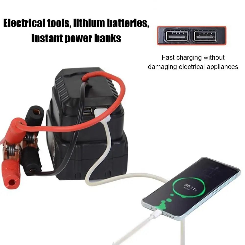 Car Battery Converter Charger Clip Emergency Jump Starter Adapter