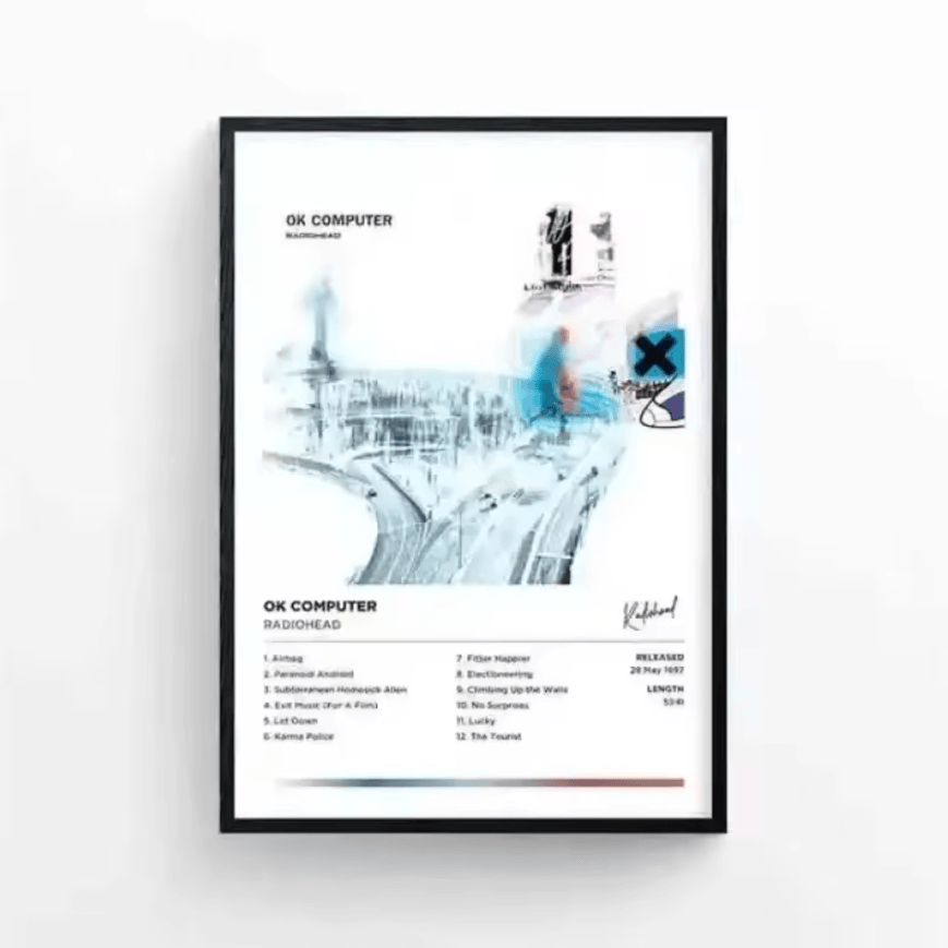 Radiohead The Bends Album Cover Canvas Poster – Vintage Rock Wall Art Decor