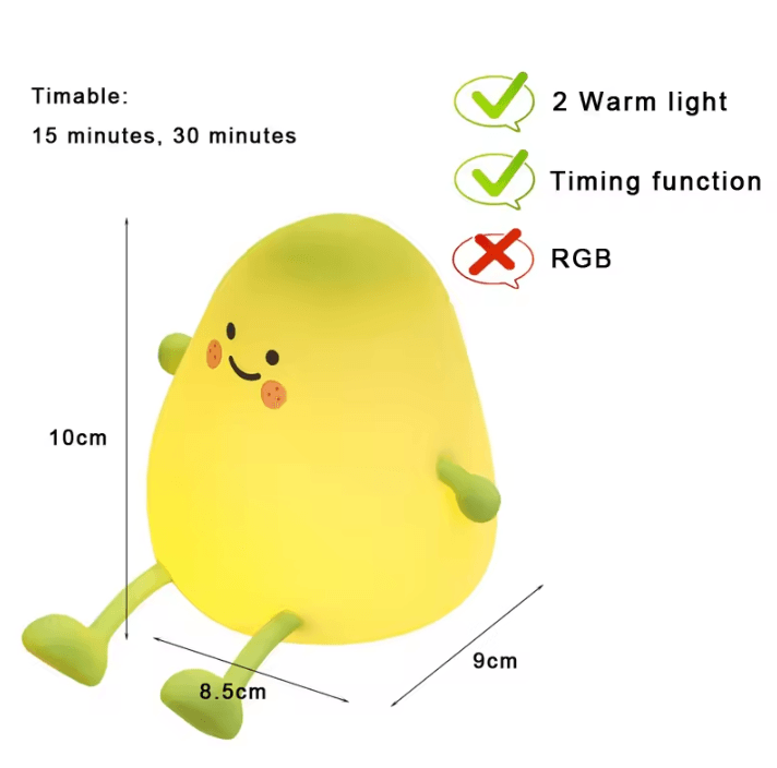 USB Rechargeable Kids Night Light – Cute Capybara Animal Lamp