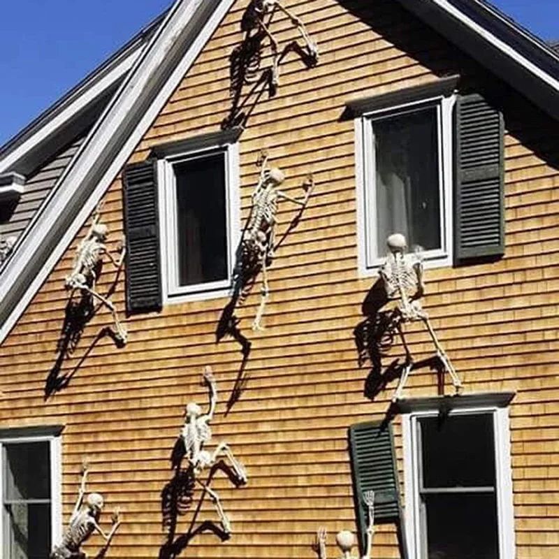 Poseable Halloween Skeleton Decoration for Haunted House and Party Decor