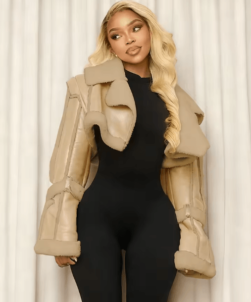 Weird Puss Furry Patchwork Women Crop Jacket Hipster Full Sleeve Open Stitch Hipster Streetwear Warm Outwear Basic Wild