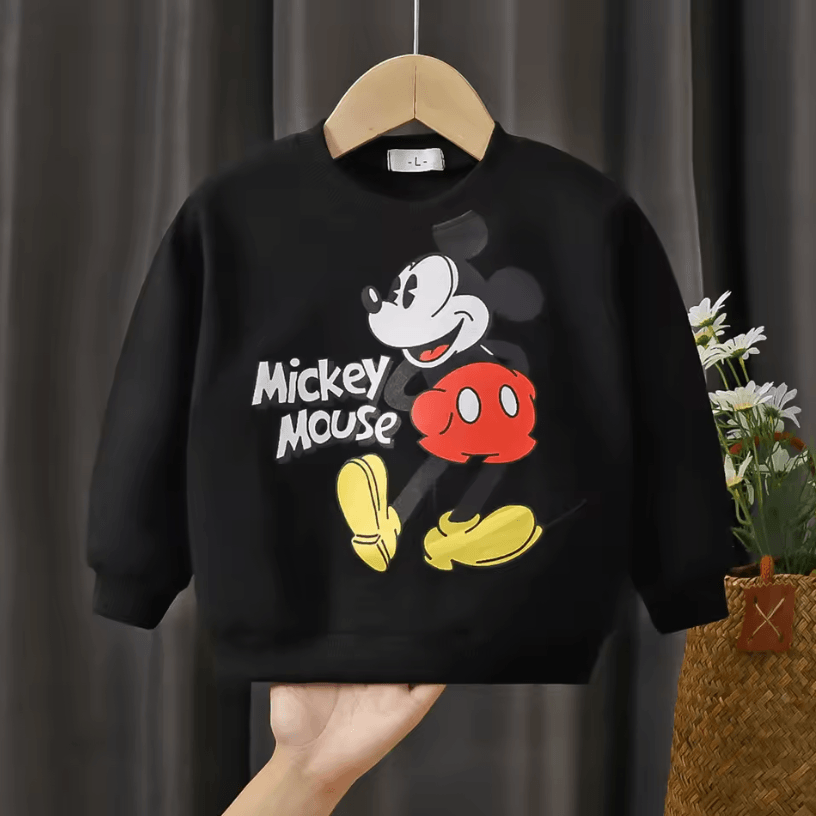 Cartoon Mickey Baby Sweatshirt Long Sleeve Toddler Cartoon Pullover Sweater