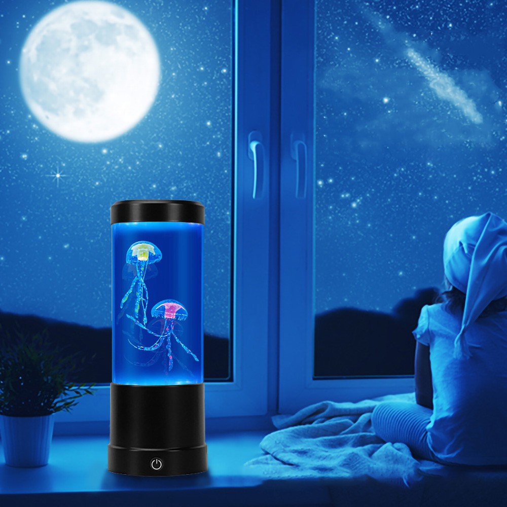 Color Changing Jellyfish Lamp, Table Night Light for Kids, Home Bedroom Decor, Perfect Birthday Gift