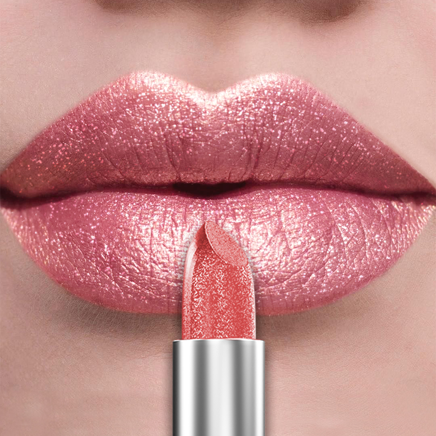 Bold Intense Glitter Metallic Lipstick Long-Lasting Pearlescent Lip Tint