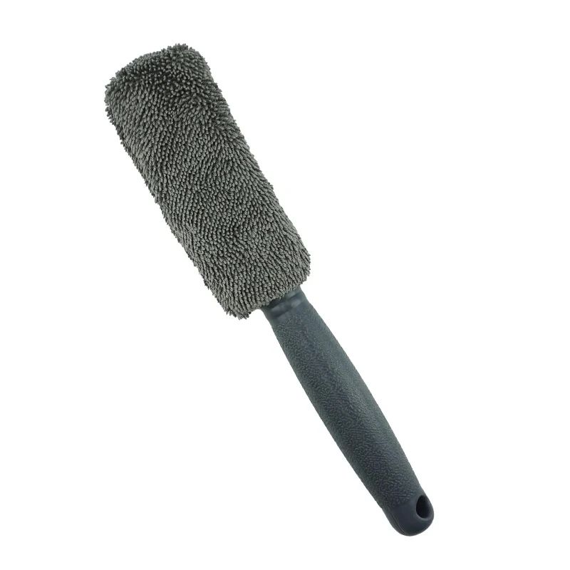 Microfiber Car Wheel Cleaning Brush – Soft Tire & Rim Wash Brush with Ergonomic Handle