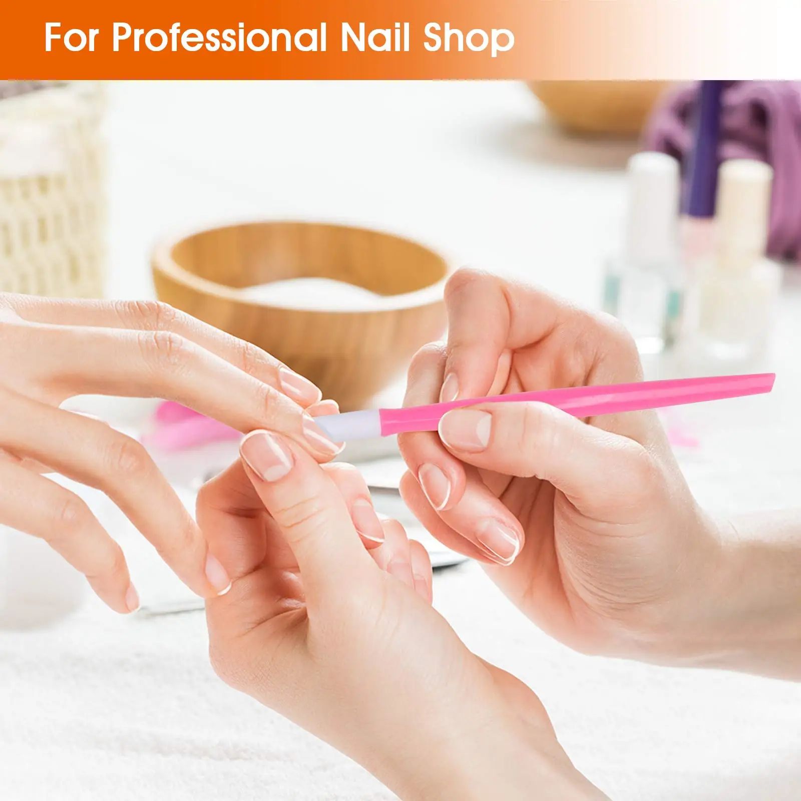 Silicone Cuticle Pushers Manicure Dead Skin Remover Nail Tools 10 Pack