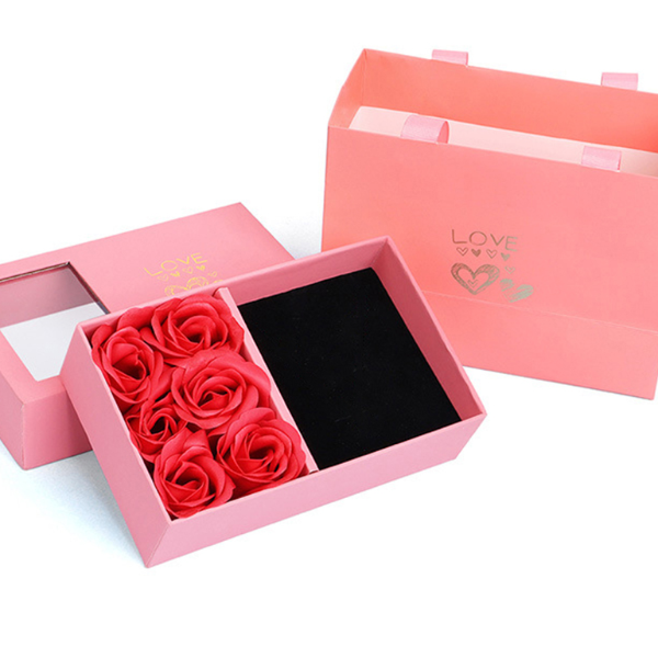 Immortal Flower Jewelry Box with Roses – Perfect for Rings, Earrings, Pendants, and Necklaces.