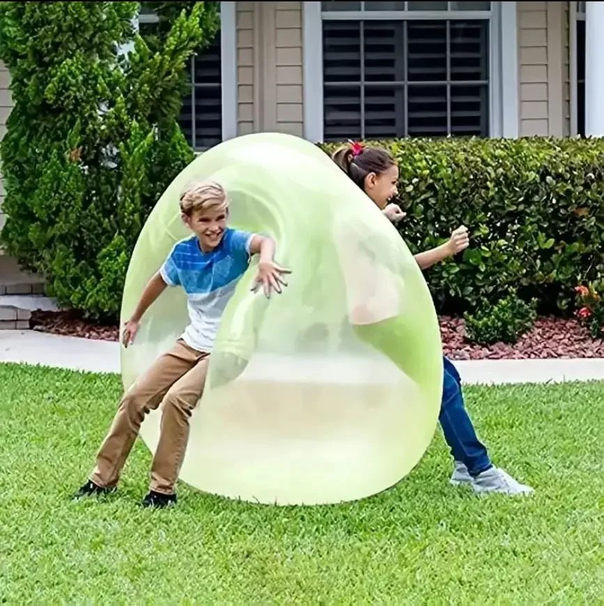 Transparent Bubble Ball Blowing Balloon Toy with Stretchy TPR Material