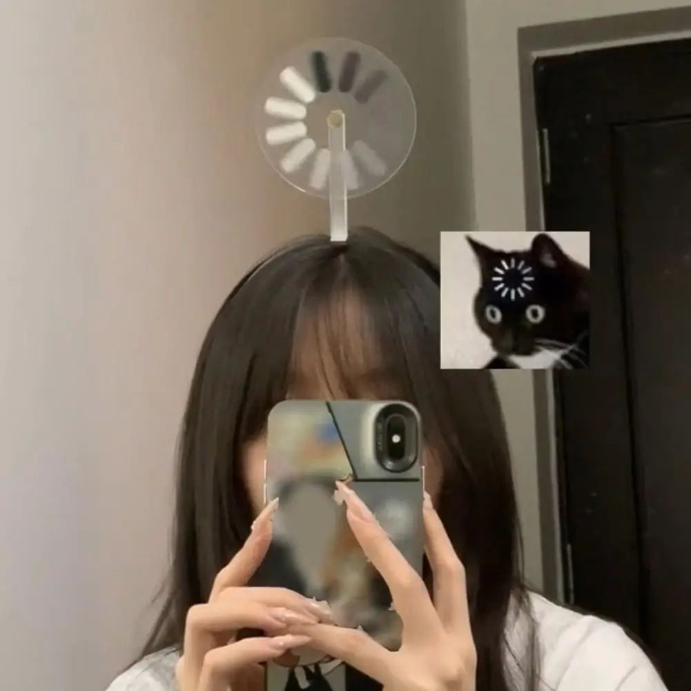 Funny Brain Loading Headband Hair Clip Set