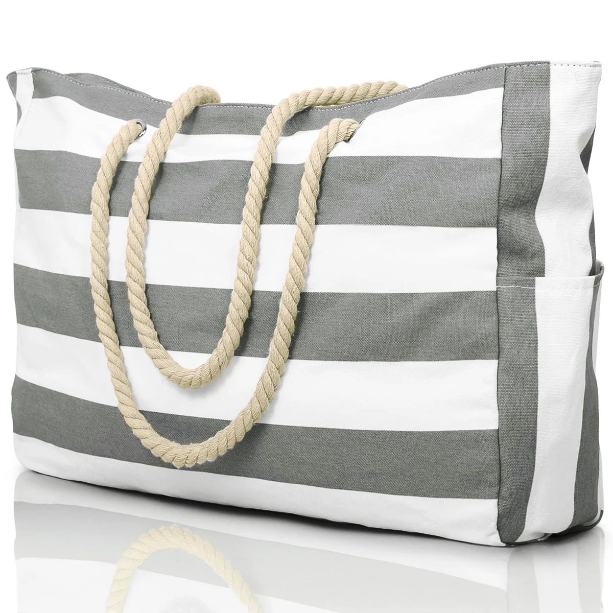 Striped Waterproof Foldable Beach Bag