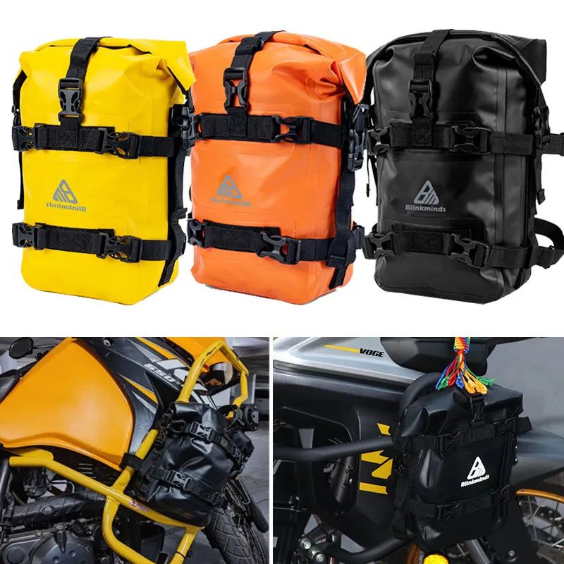 Waterproof Crash Bar Tool Bag for BMW GS & Honda Adventure Bikes, Quick-Access Storage for Tools & Essentials