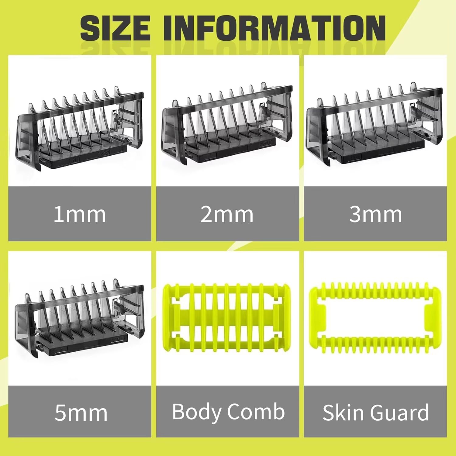 KVIFO Philips OneBlade guide comb Guards Set for Beard Trimming, Compatible with QP2520 QP2530 QP2620 QP2630 QP6510 QP65