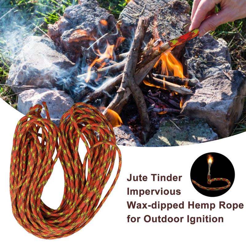 Wax Dipped Tinder Rope Ultimate Camping Fire Starter & Survival Fire Rope