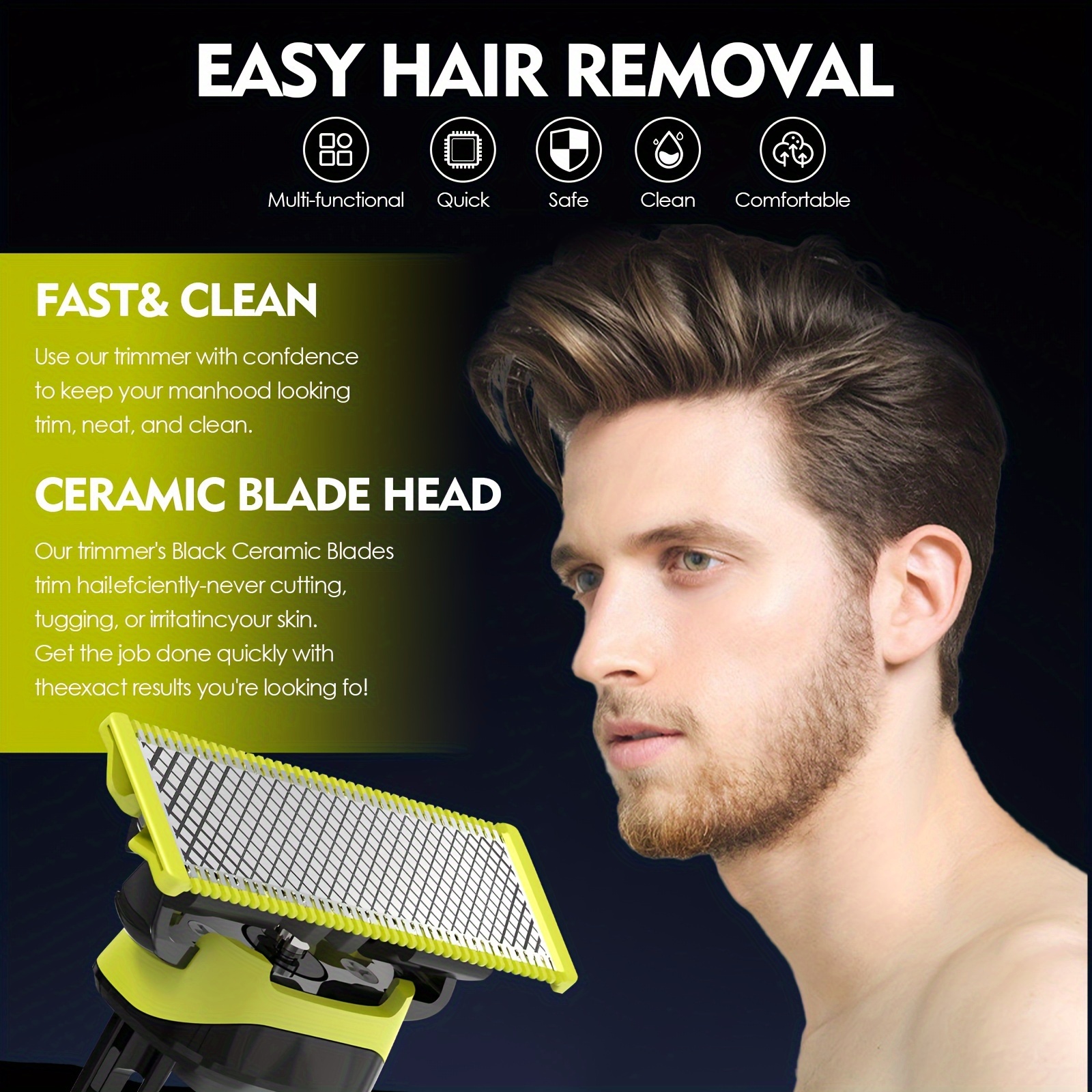 Brangdy Shaver Blades, Premium Replacement Blades Compatible with Philips One Blade Electric Shaver
