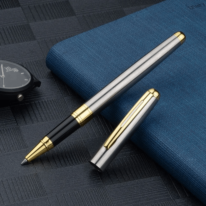 Stainless Steel Business Ballpoint Pen Refillable Signature Writing Pen