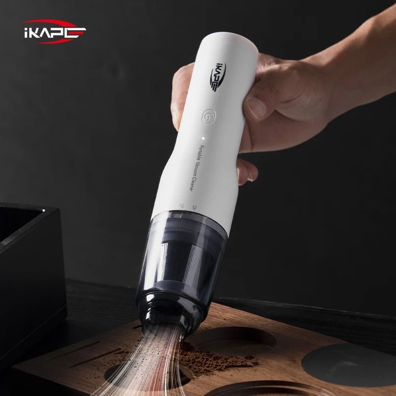 IKAPE Mini Wireless Vacuum Cleaner – Portable Handheld Solution for Coffee Grounds, Grinders, and Cars