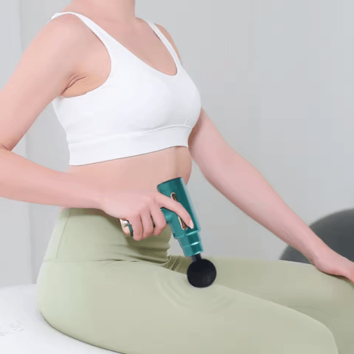 Mini Fascia Massage Gun Powerful Deep Tissue Muscle Massager with 4 Attachments