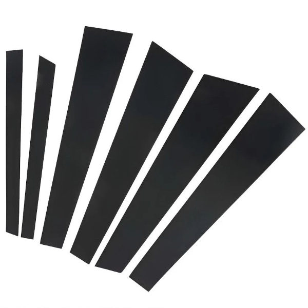 Glossy Black Black Pillar Posts, Set of, Door Trim for Car Exterior, Stylish and Durable Window Pillar Decoration