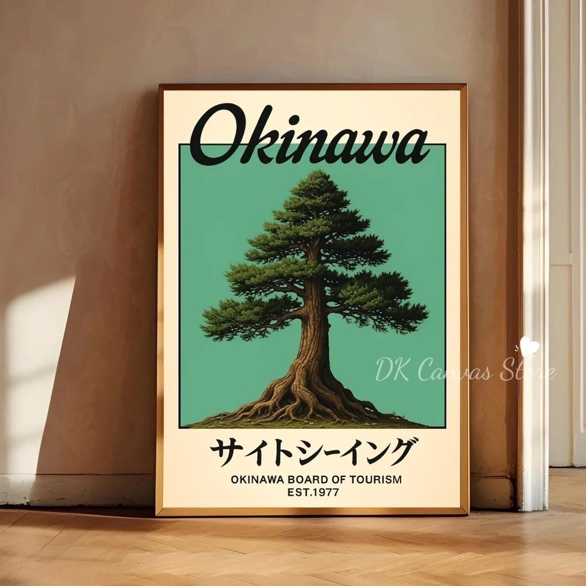 Okinawan Narrative Canvas – High-Definition Japandi Architectural Art
