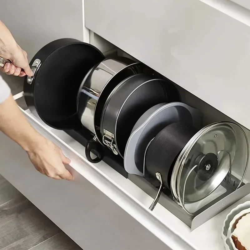 Expandable Stainless Steel Pot and Pan Organizer Rack