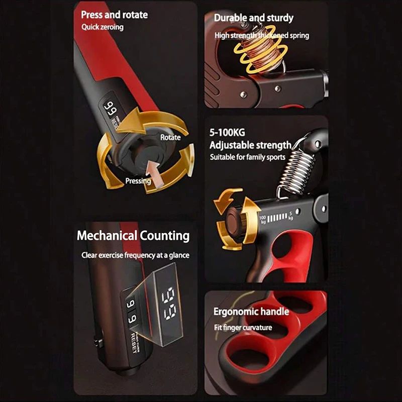 Adjustable Hand Grip Strengthener and Wrist Expander