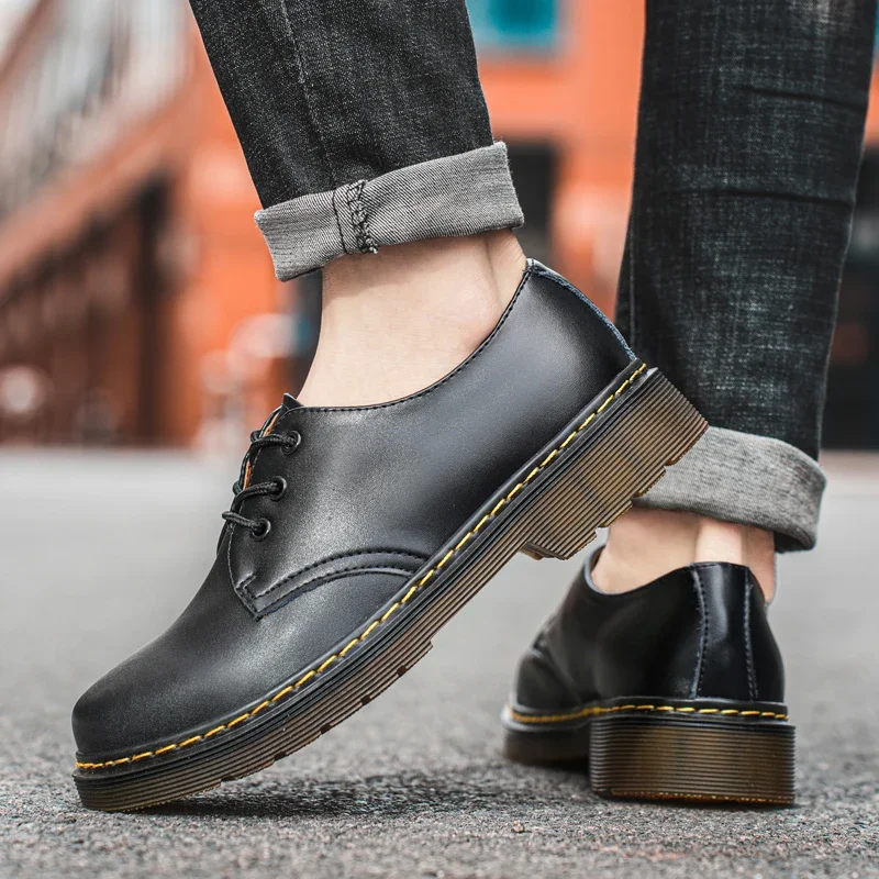 Casual Shoes for Men, Genuine Leather Unisex Loafers, Breathable Flat Driving Shoes, Outdoor Non-slip Loafers