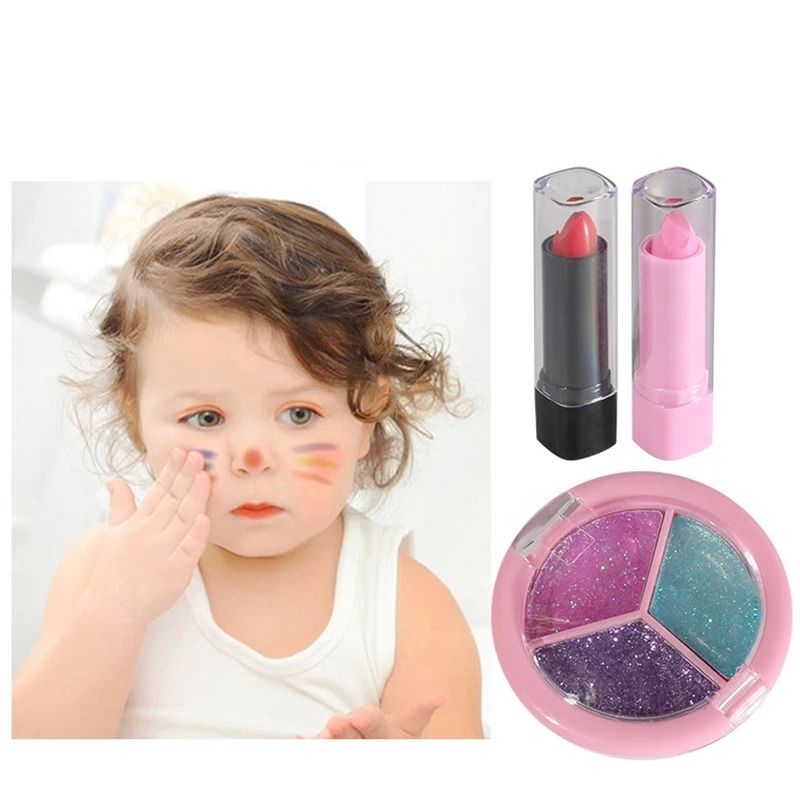 Fashion Kids Cosmetics Make Up Set Safe Washable Princess Beauty Pretend Play Toys