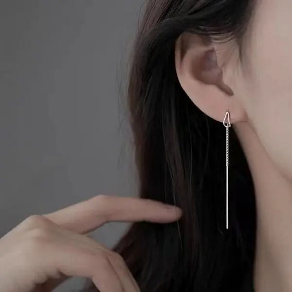 Exquisite Crystal Ear Line Hanging Earrings