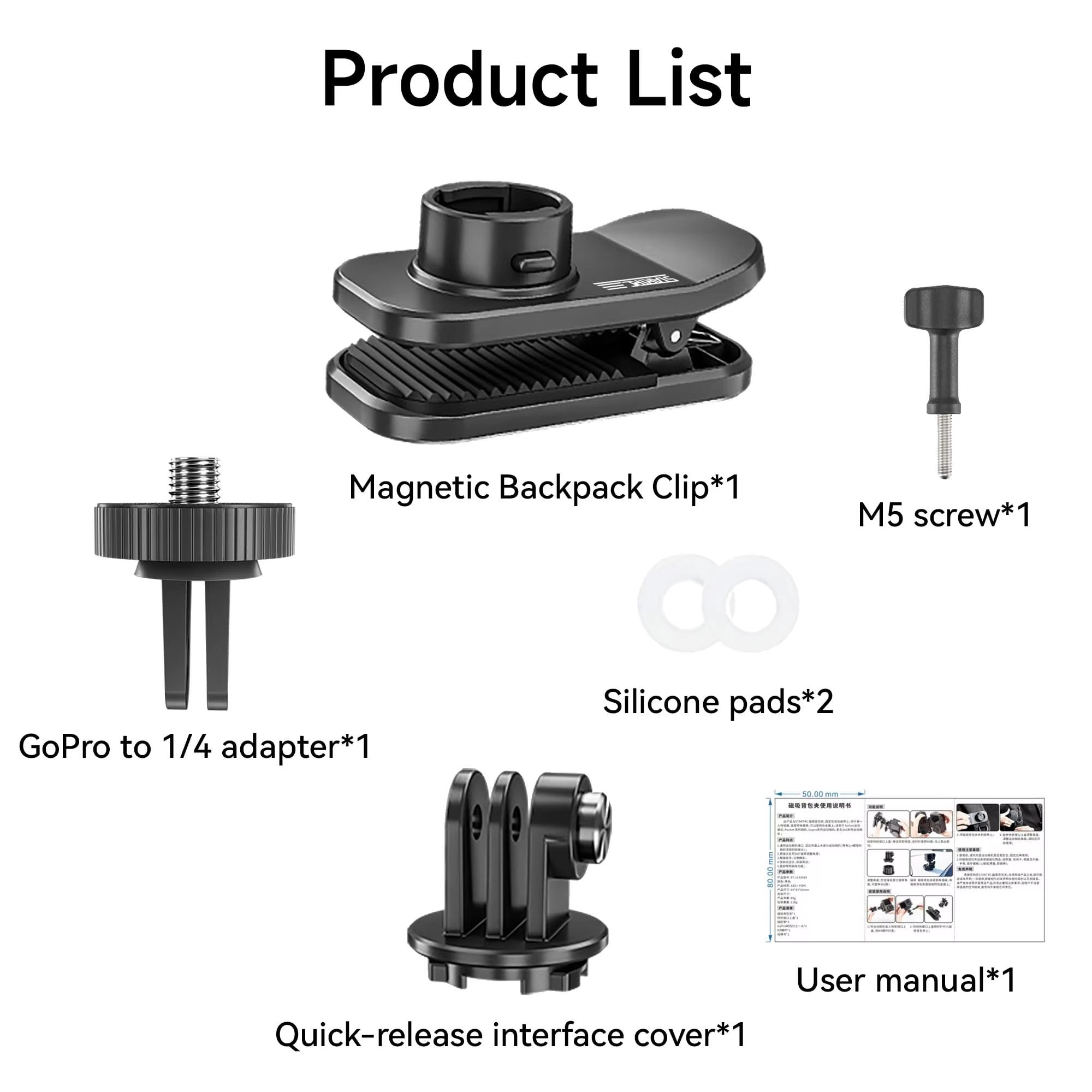 360 Pro Backpack Mount Clip for DJI Osmo Pocket 3