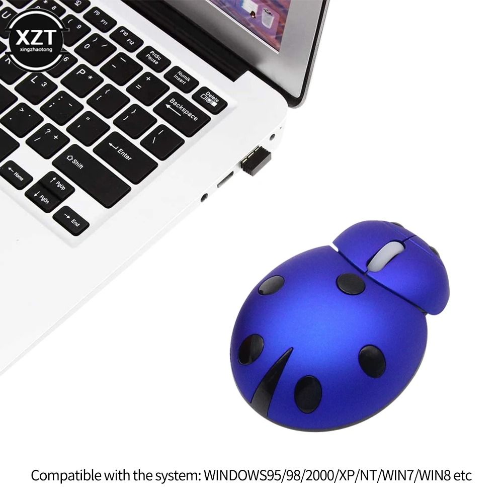 Creative Ladybug Shaped Mini Wireless Mouse