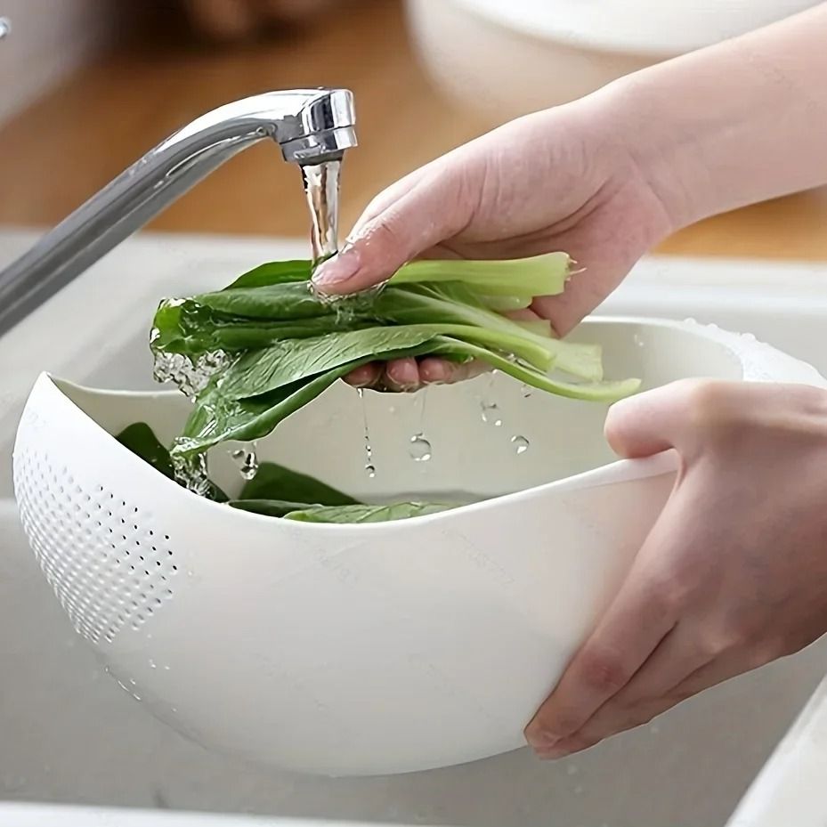 Practical Rice Drainage Basket and Multi-purpose Sieve