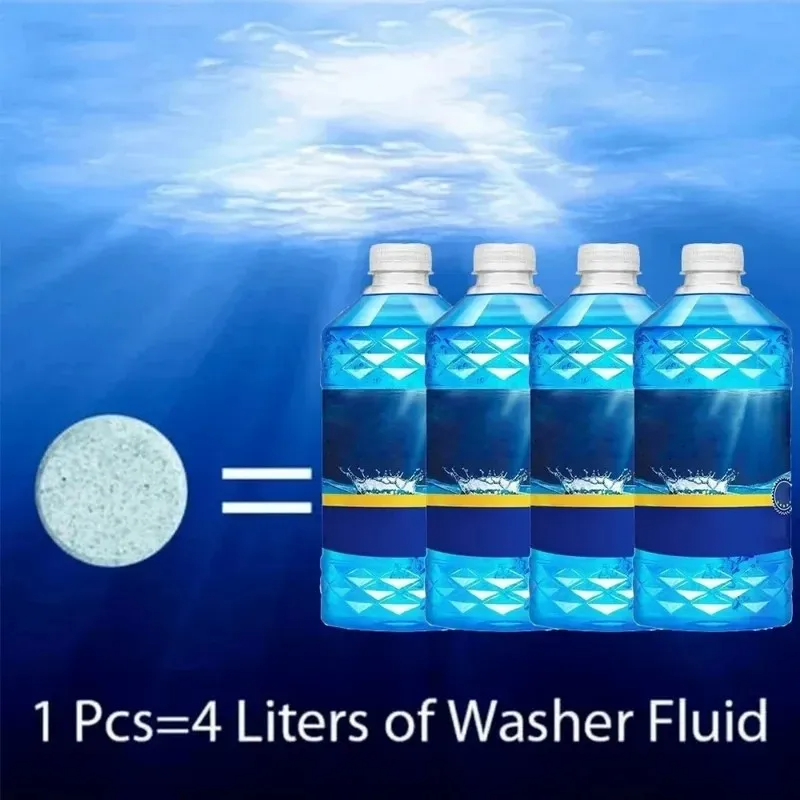 Effervescent Tablet Auto Wiper Glass Cleaner, Solid Cleaner Car Windscreen Detergent Cleaning Tablets