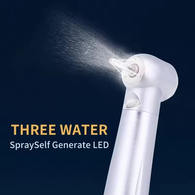 LED Dental High Speed Handpiece Air Turbine with Ceramic Bearing and Push Button Tip