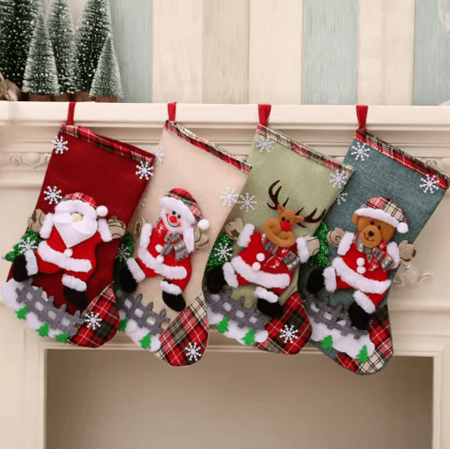 Mini Christmas Stocking Ornament – Cute Holiday Candy Bag & Tree Decoration