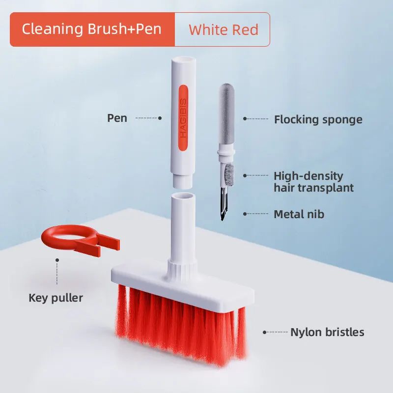 Hagibis 3-in-1 Keyboard Cleaning Kit – Precision Keyboard & Earphone Cleaning Tools with Keycap Puller