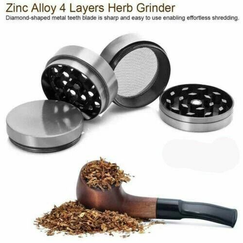 Zinc Alloy Tobacco Grinder with Leaf Design Spice Crusher