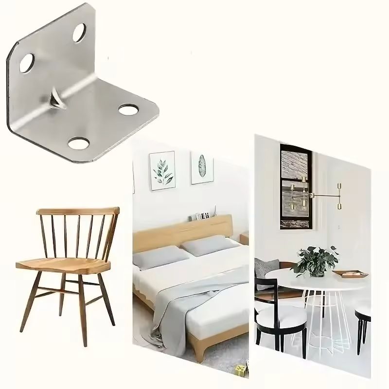 Angle Iron Brackets for Table Chair Cabinet Shelf Support 90 Degree Corner Connector 20pcs Set