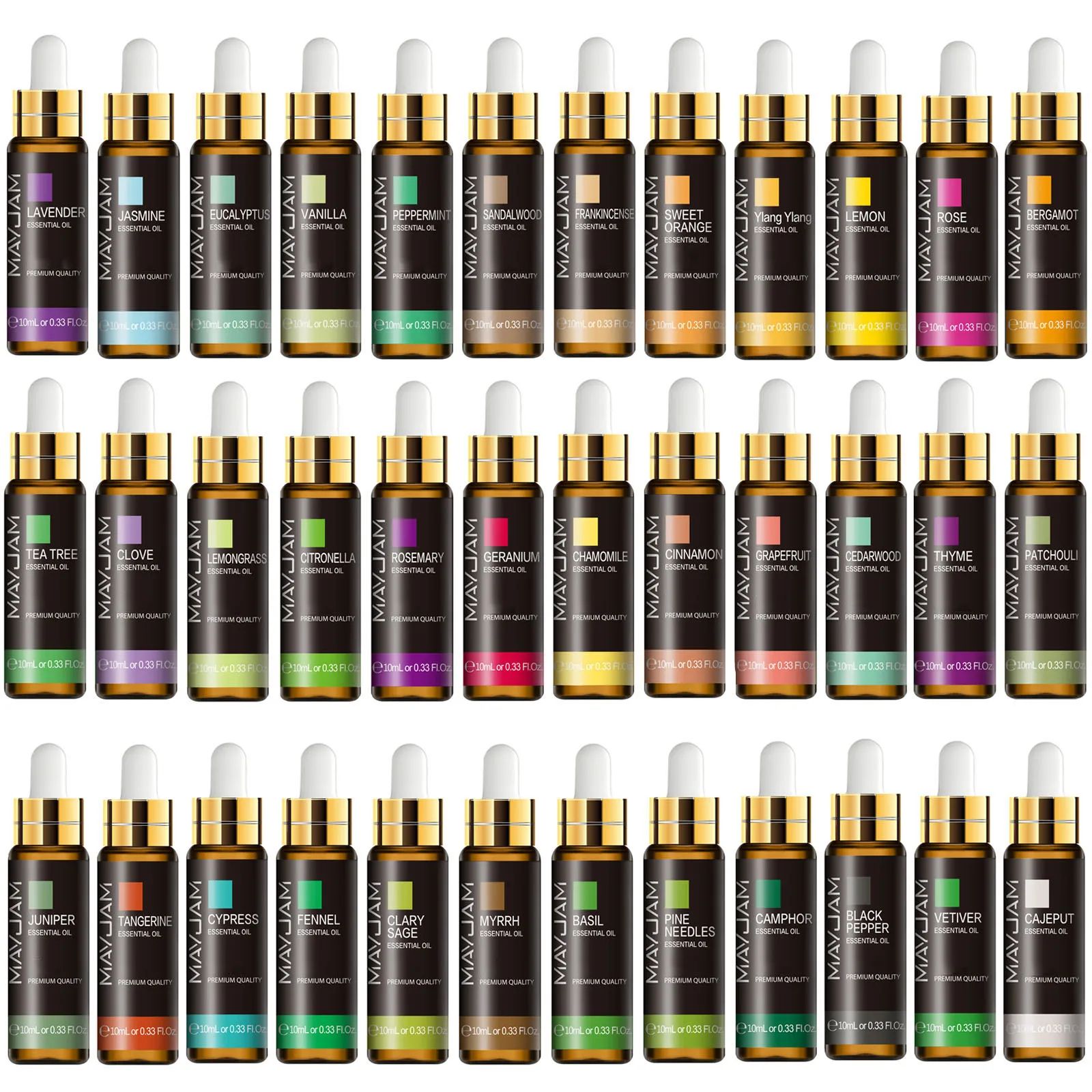 Pure Plant Essential Oil – Natural Aromatherapy Diffuser Oil (Lavender, Mint, Tea Tree, Rose, Vanilla, Sandalwood )
