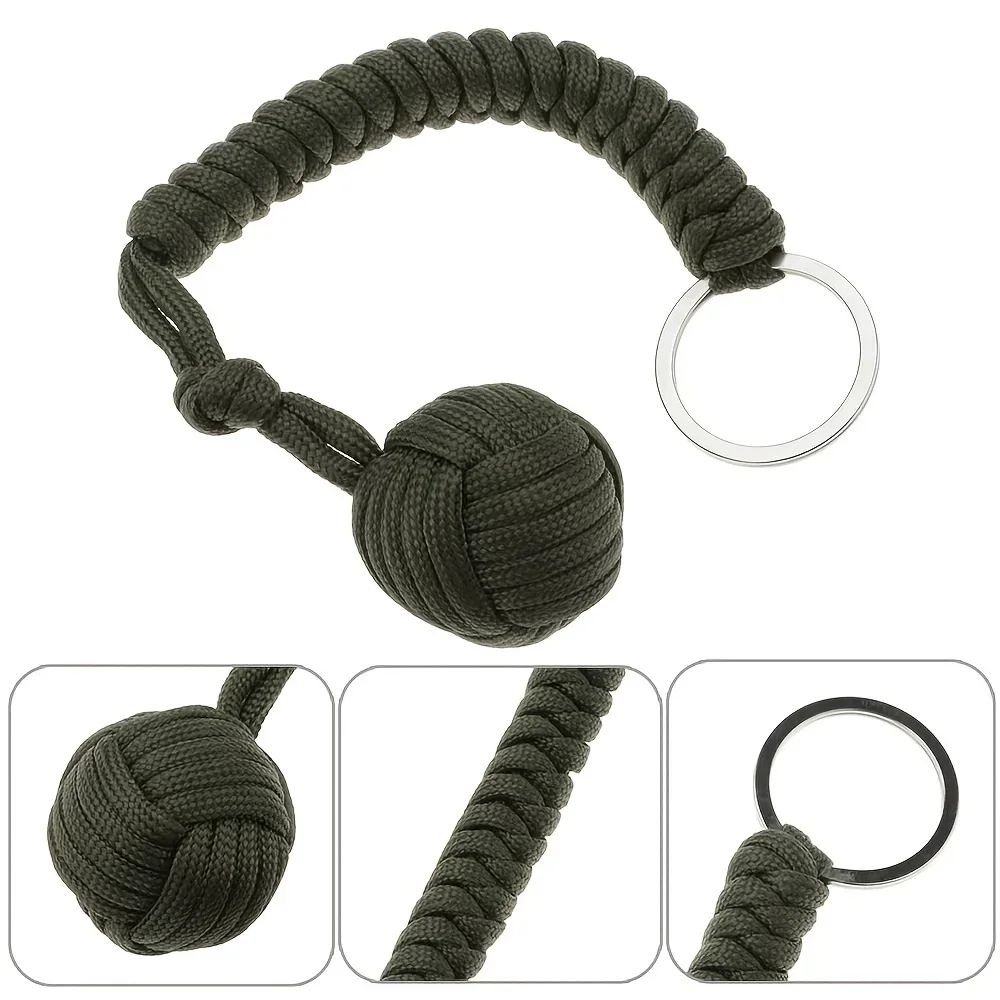 Monkey Fist Steel Ball Self Defense Keychain