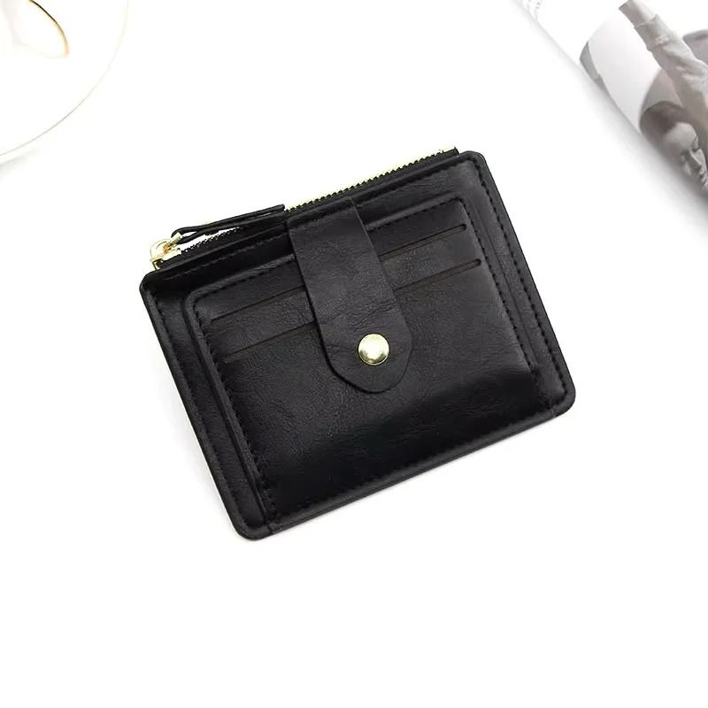 Mens Slim PU Leather Wallet with Coin Pocket