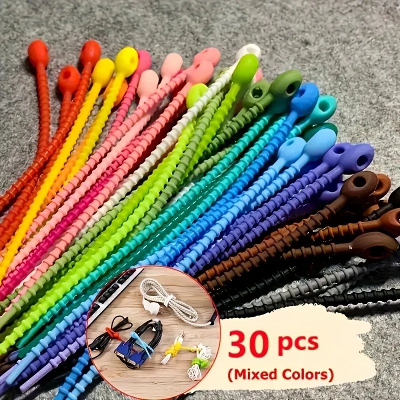 Silicone Reusable Cable Organizer Clips