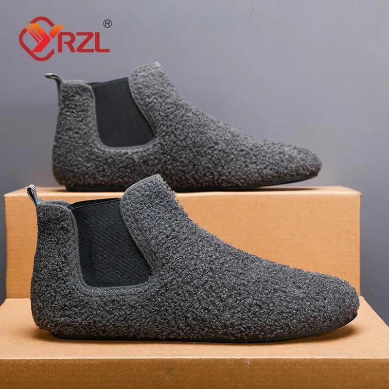 Men Winter Warm Cotton Indoor Slippers Soft Sole Anti Slip
