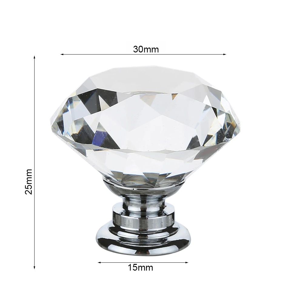 Crystal Diamond Cabinet Knob Set
