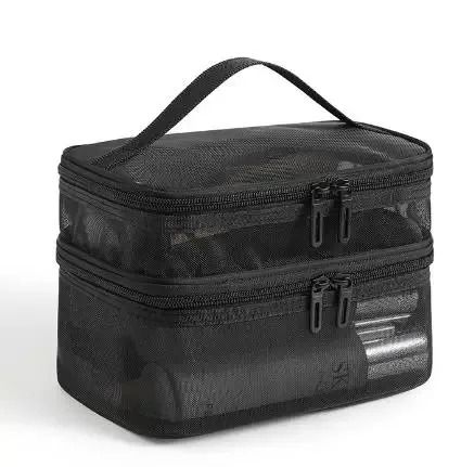 Nylon Double Layer Mesh Cosmetic Bag